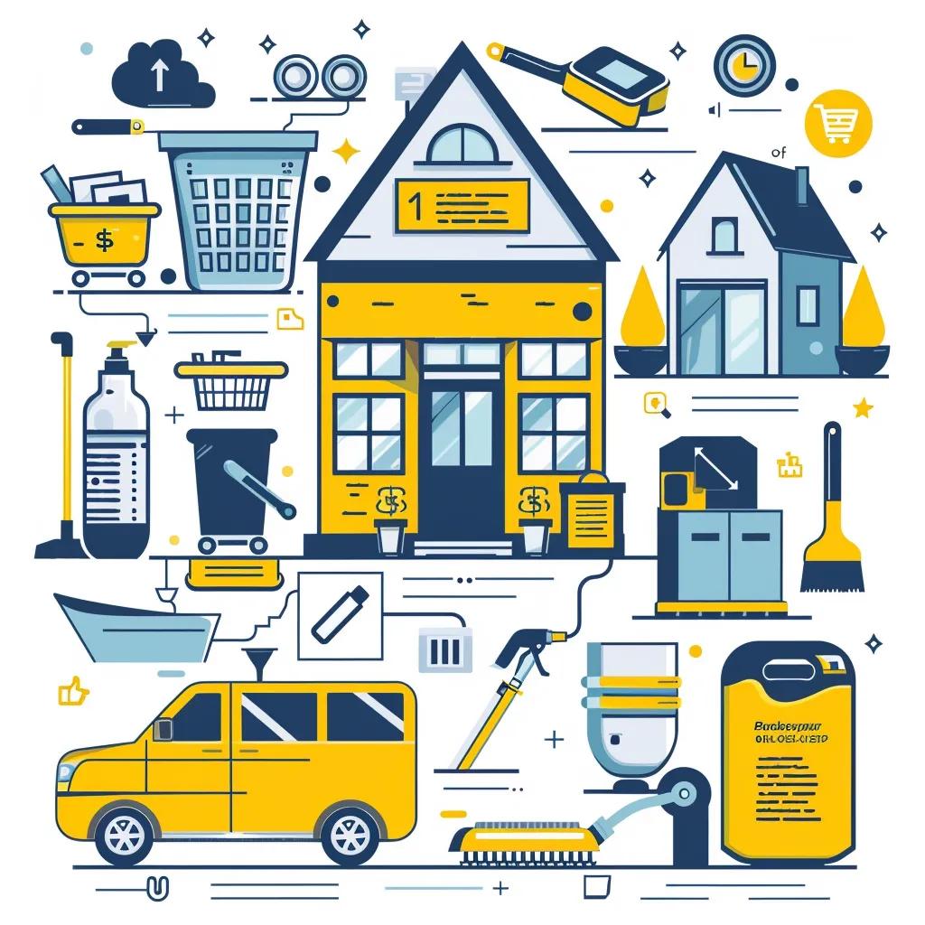 Visual representation of different commercial cleaning pricing models