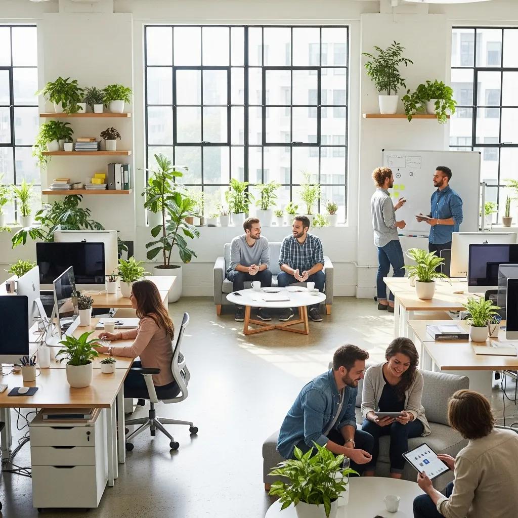 Clean and organized office space promoting employee wellness and productivity
