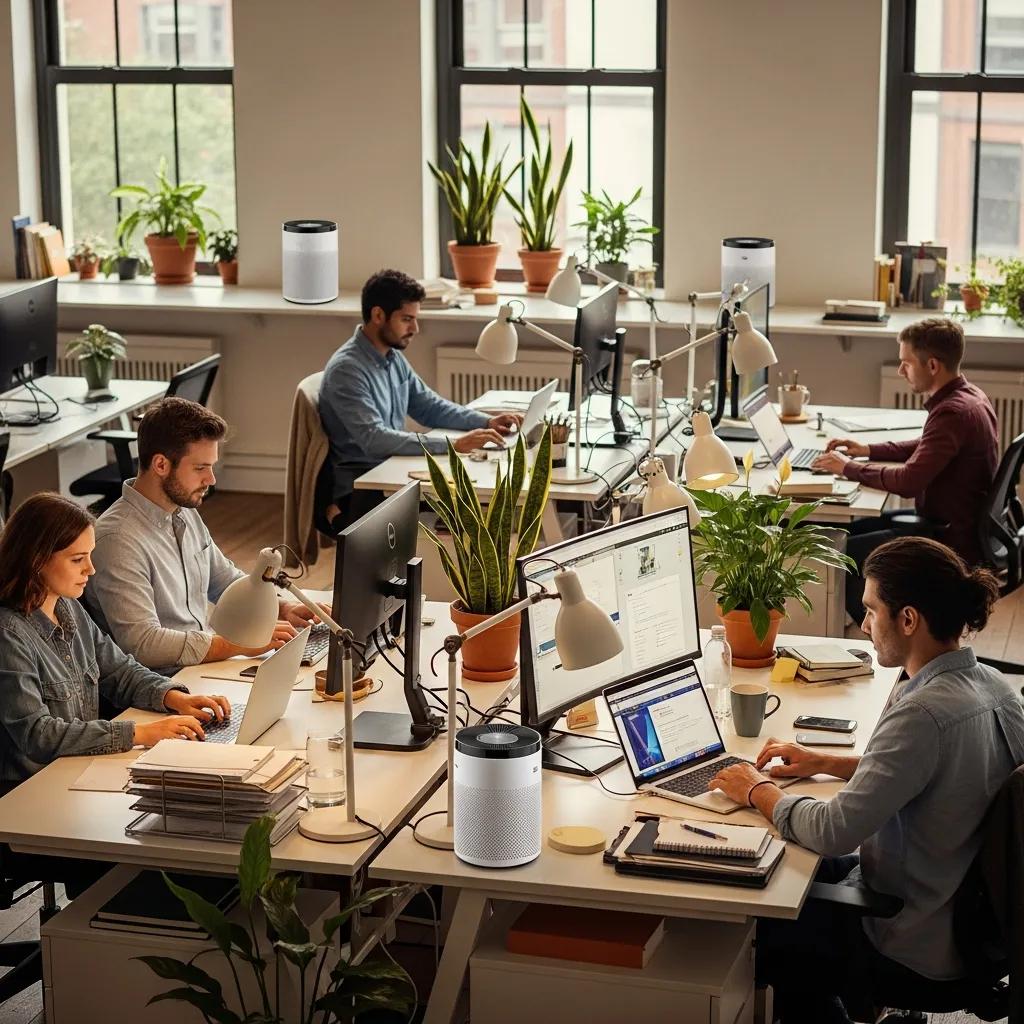 Bright, clean office supporting employee health and focused work