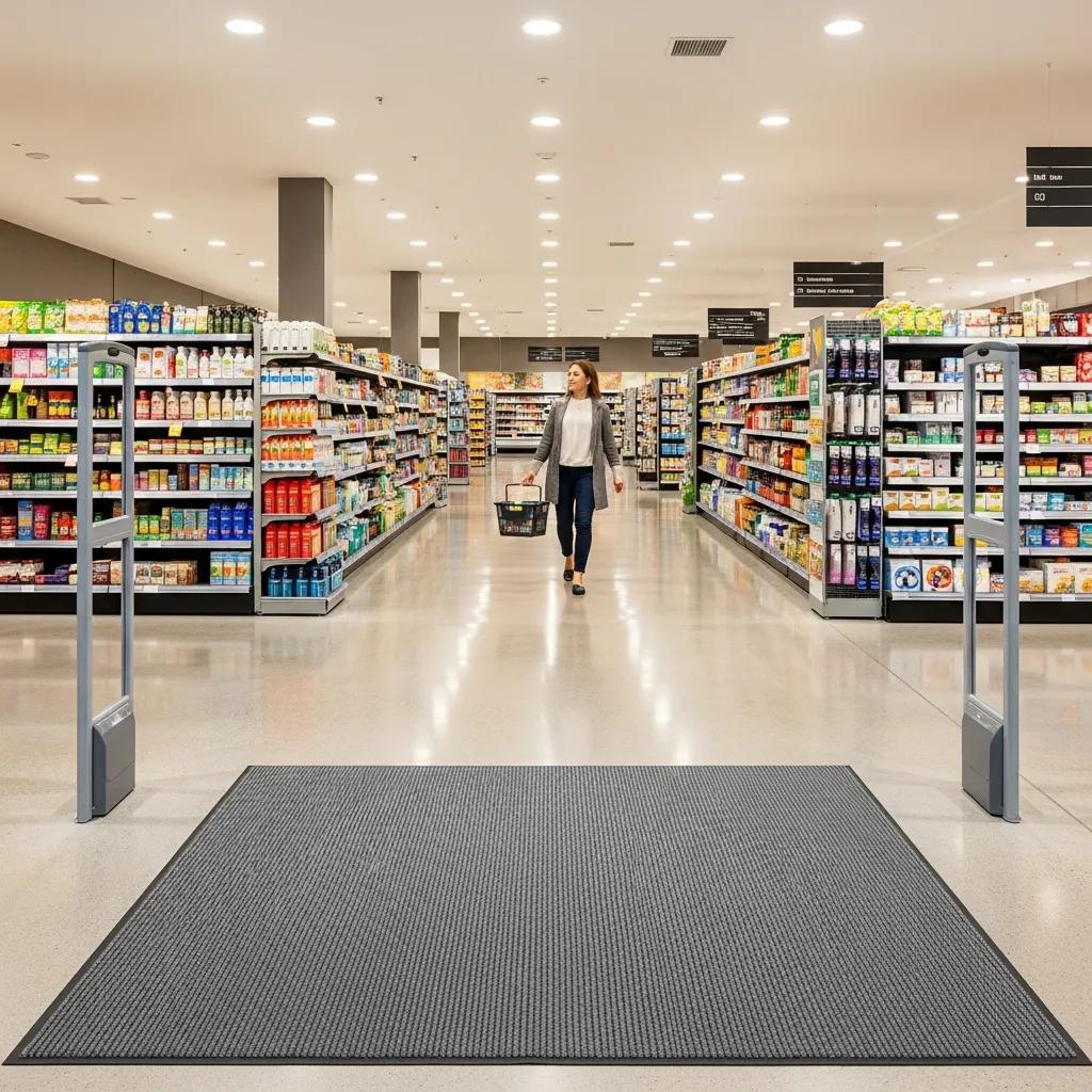 Retail entrance mat and clean sales floor improving safety and customer experience