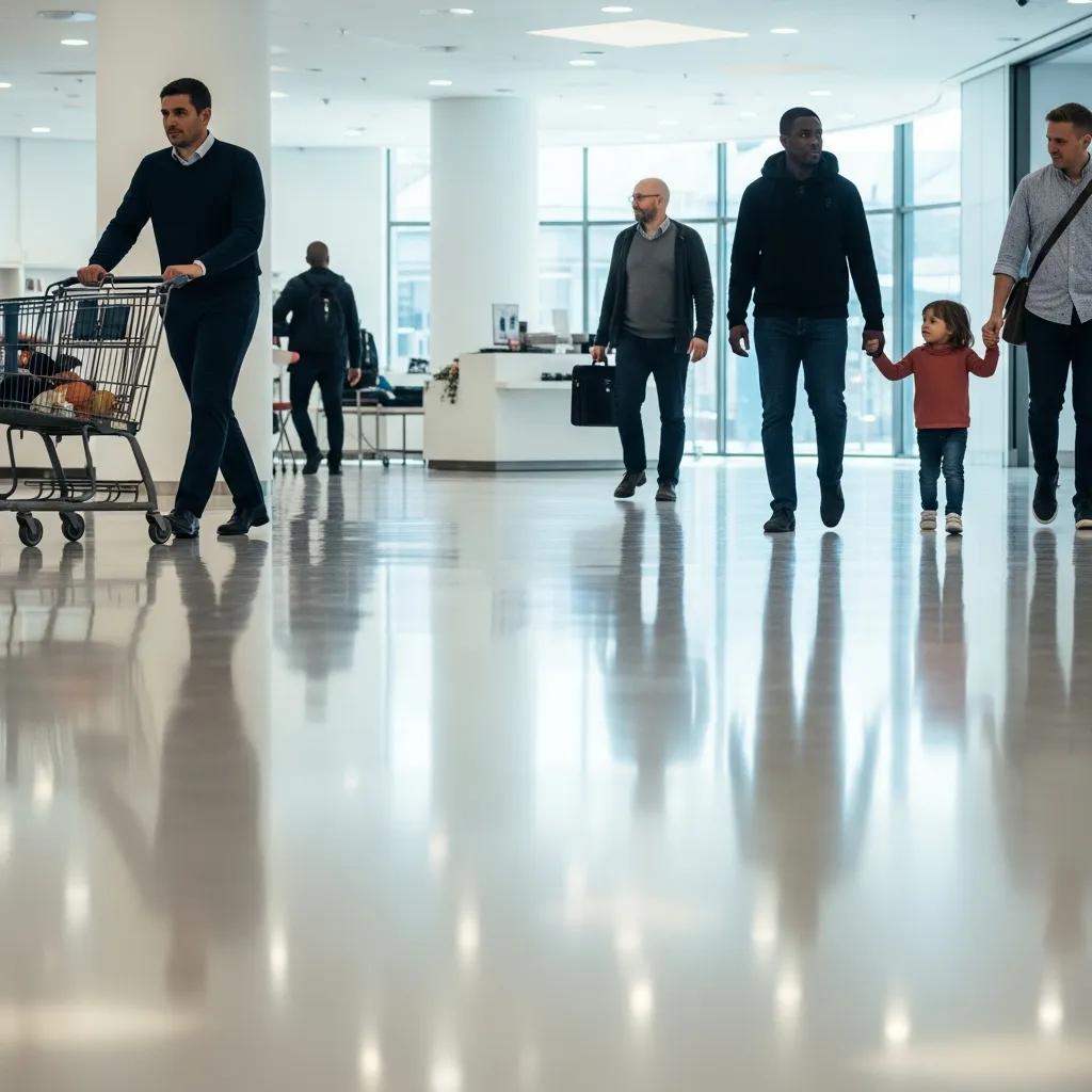 Clean, well-finished retail floor showing improved appearance and safety