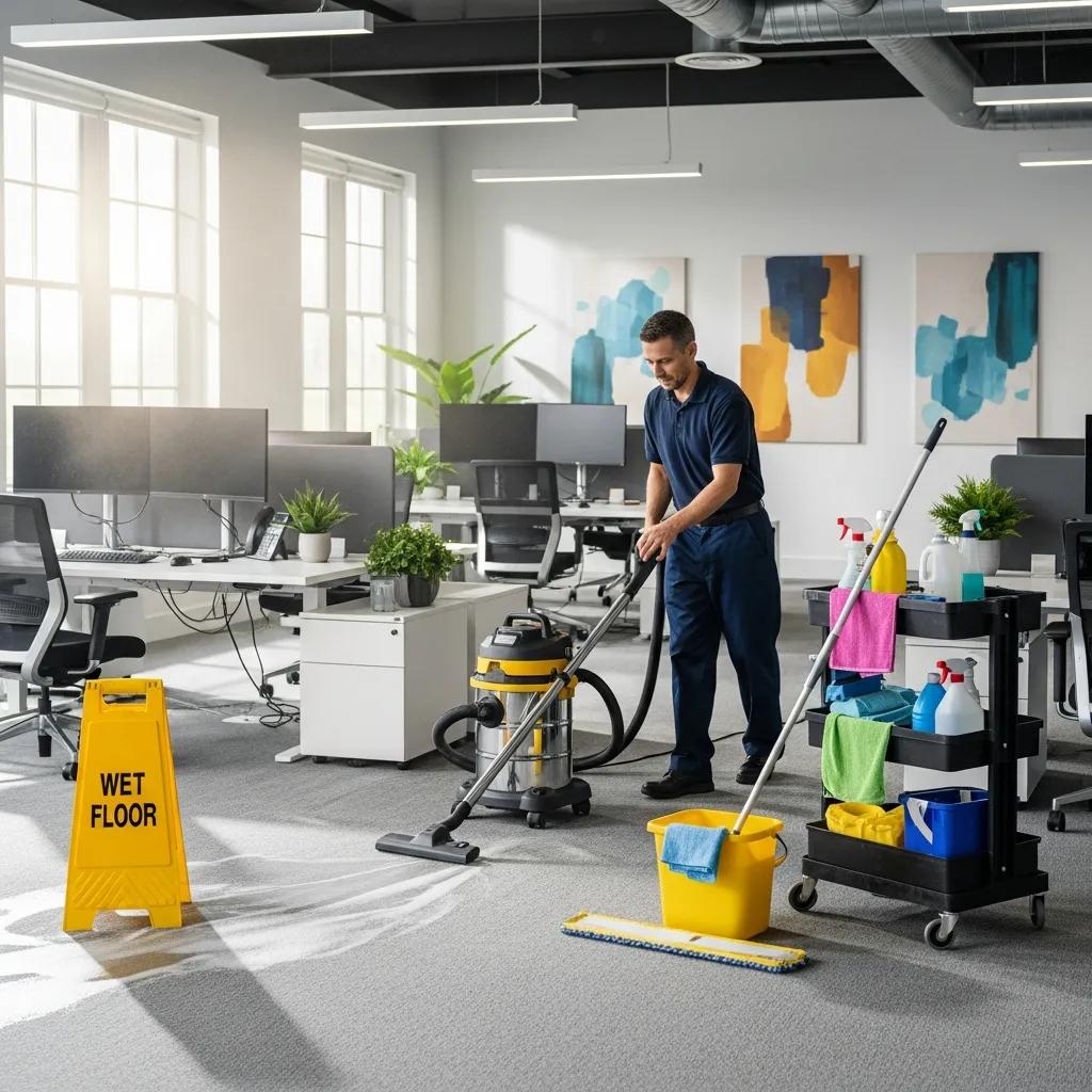 Professional office cleaning service enhancing workplace hygiene and appearance