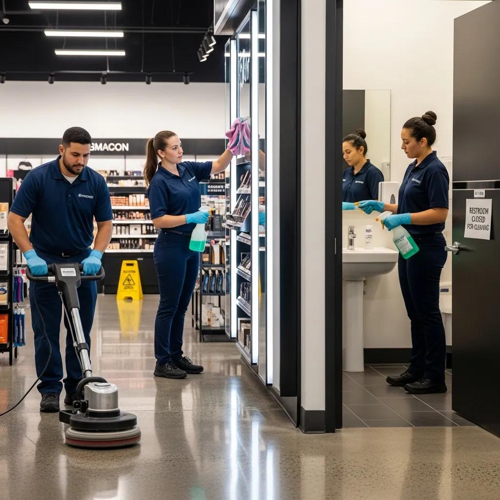 McCoy Maintenance technicians performing a variety of retail cleaning services