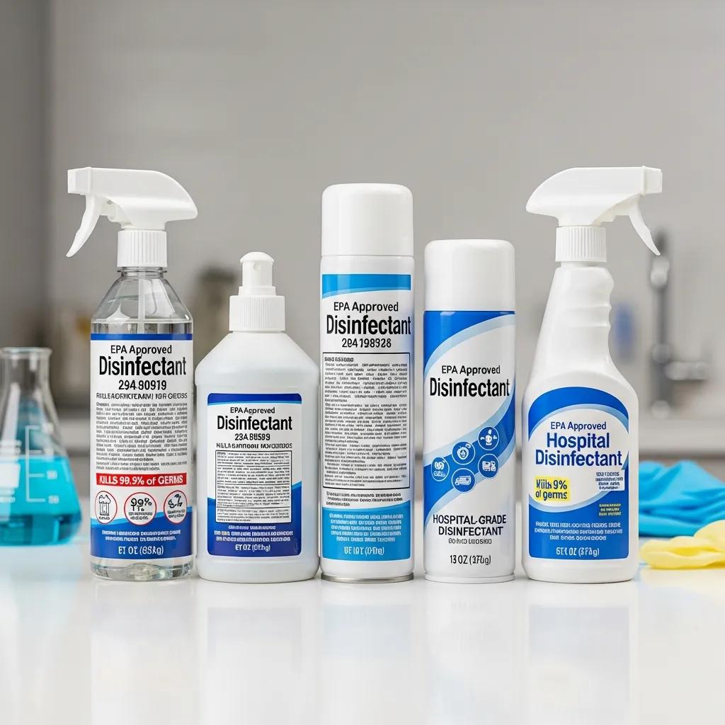 EPA-listed disinfectants and cleaning supplies used for COVID-19 workplace protocols