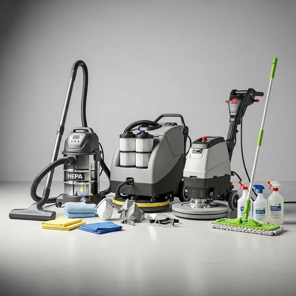 HEPA vacuums and air scrubbers used for post-construction cleanup