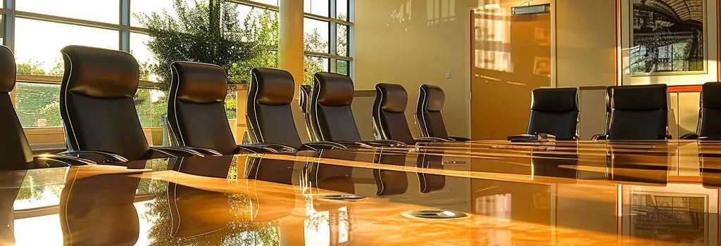 Immaculate conference room representing the impact of cleanliness on client impressions